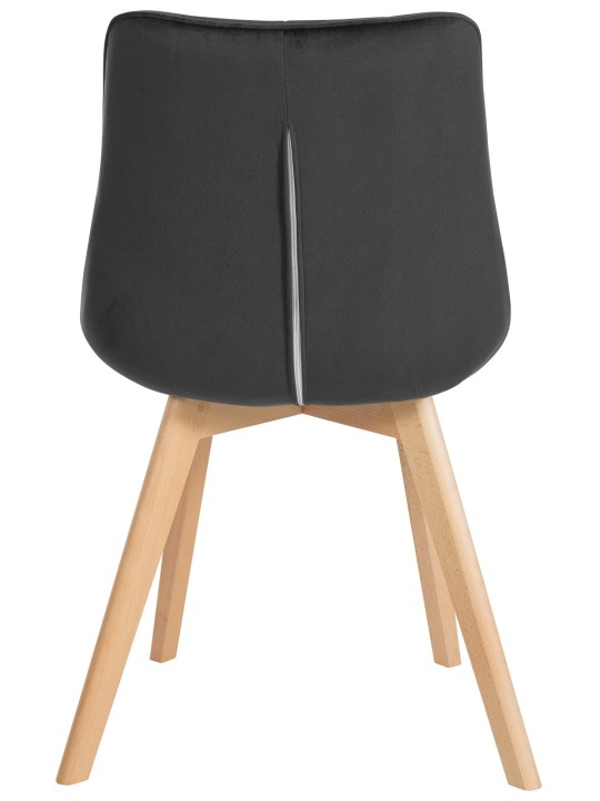 Sada 2 stoličiek Brook velvet, čierna