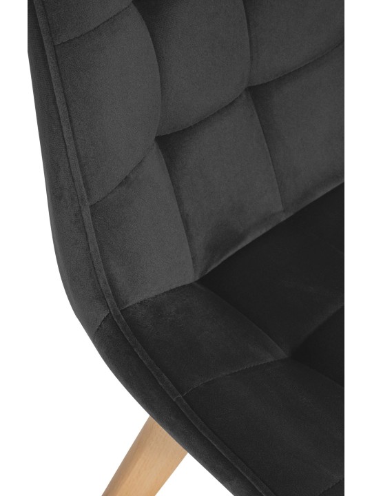 Sada 2 stoličiek Brook velvet, čierna