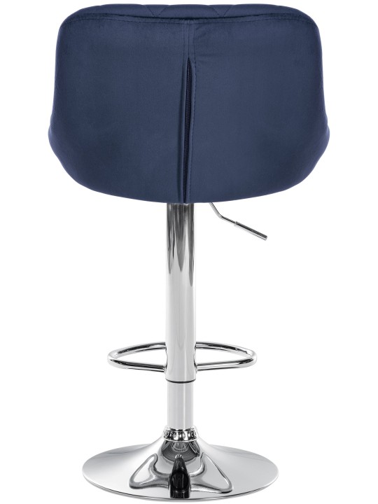 Sada 2 barových stoličiek Lazio zamatový chróm, modrá
