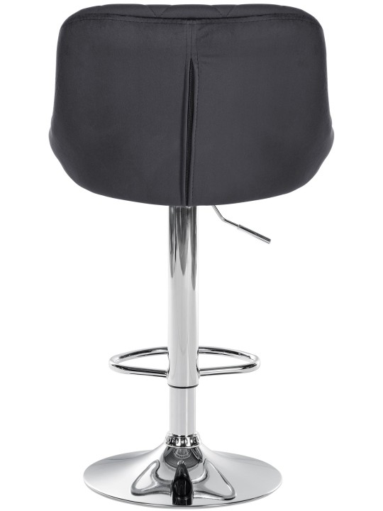 Sada 2 barových stoličiek Lazio zamatový chróm, tmavosivá