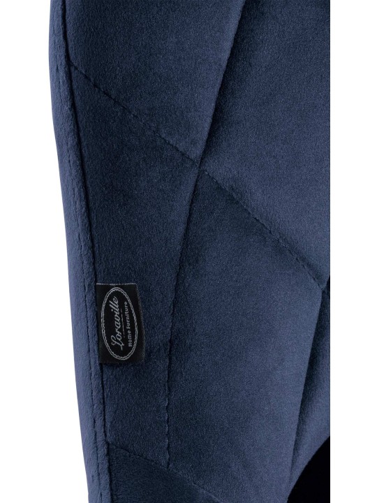 Sada 2 barových stoličiek Lazio velvet, modrá