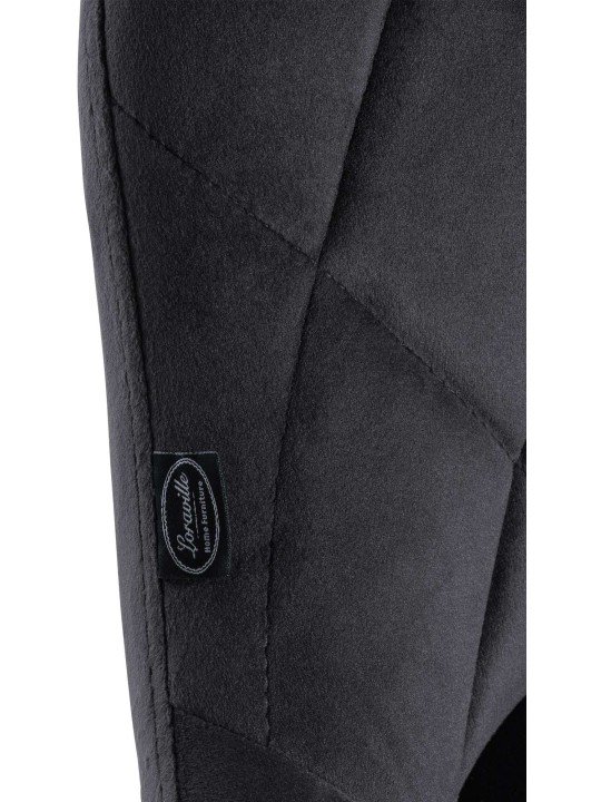 Sada 2 barových stoličiek Lazio velvet, tmavosivá