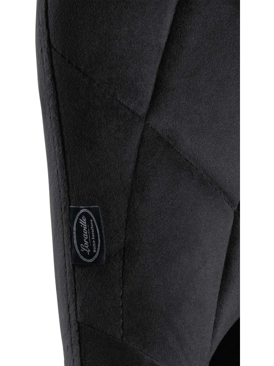 Sada 2 barových stoličiek Lazio velvet, čierna