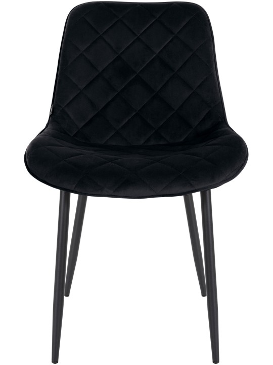Sada 4 stoličiek Springs Velvet, čierna