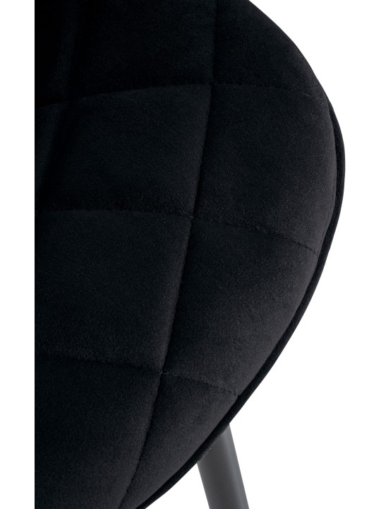 Sada 4 stoličiek Springs Velvet, čierna
