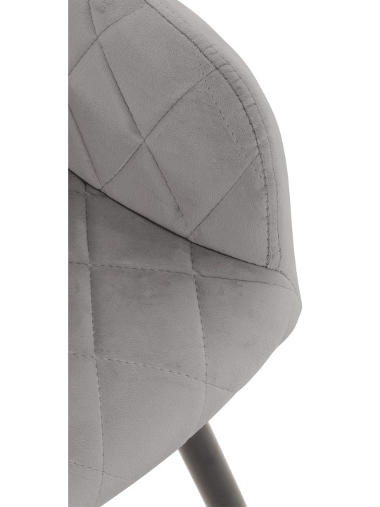 Jedálenská stolička Shila velvet, sivá