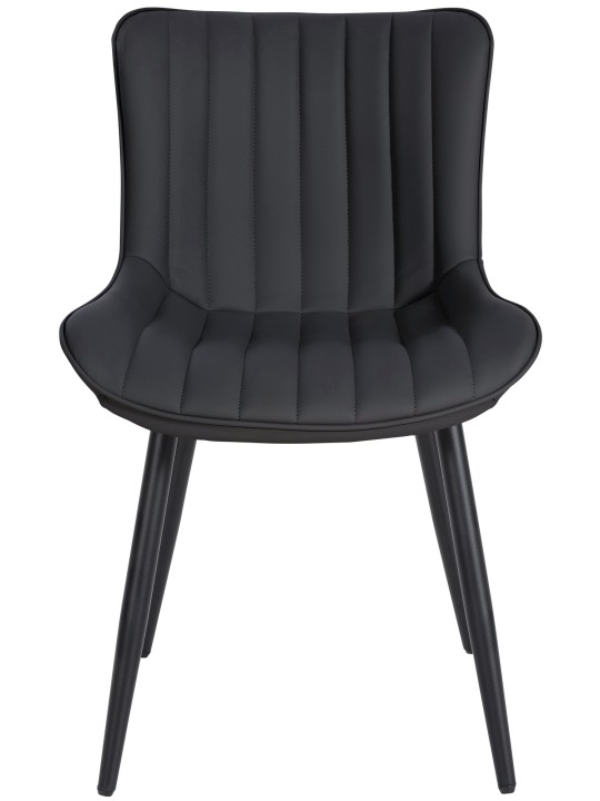 Sada 2 stoličiek Largo z umelej kože, čierna