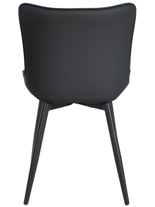 Sada 2 stoličiek Largo z umelej kože, čierna