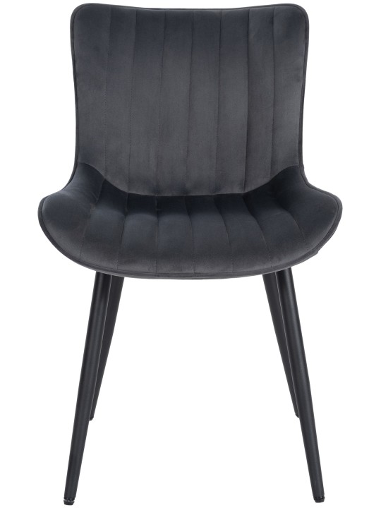 Sada 2 stoličiek Largo velvet, tmavosivá