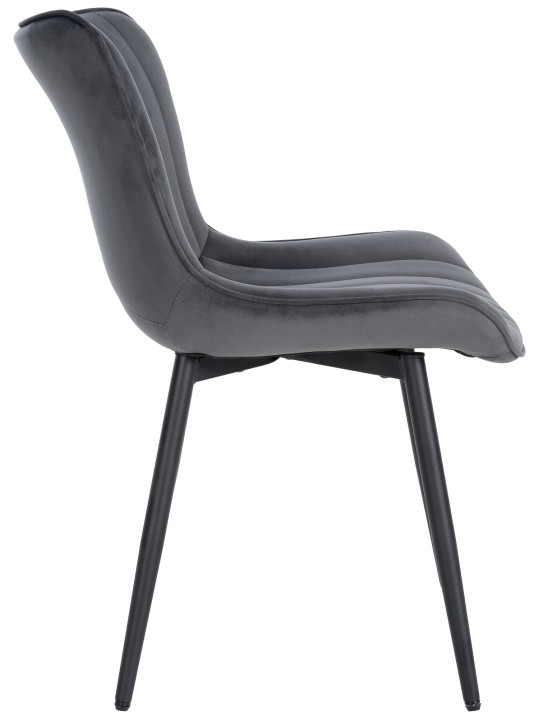 Sada 2 stoličiek Largo velvet, tmavosivá