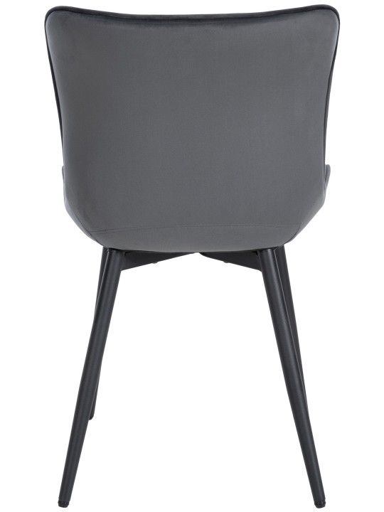 Sada 2 stoličiek Largo velvet, tmavosivá