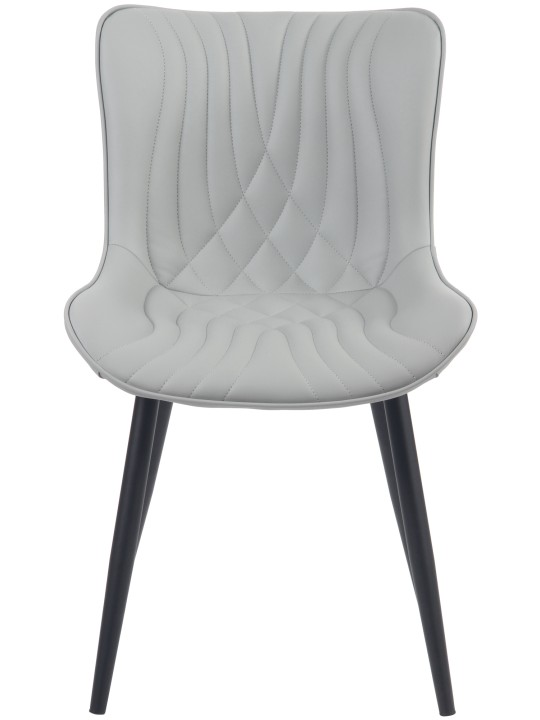 Sada 2 stoličiek Brady z umelej kože, sivá