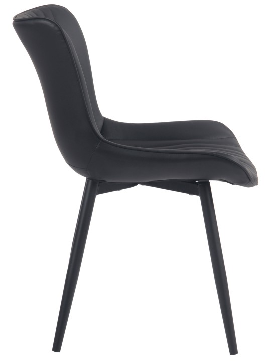 Sada 2 stoličiek Brady z umelej kože, čierna