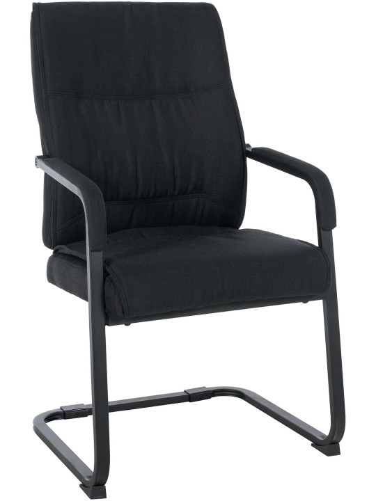 XL stolička pre návštevy Anubis fabric, čierna/čierna