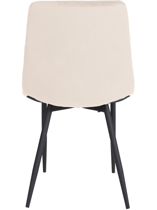 Sada 4 stoličiek Telde velvet, krémová