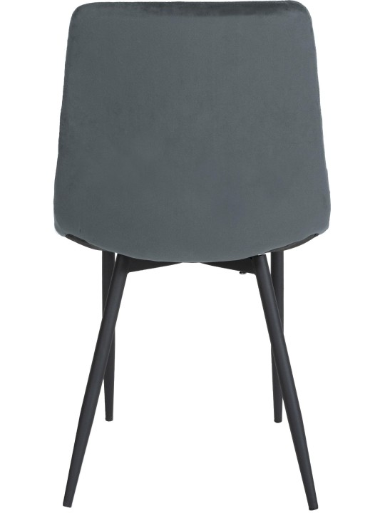 Sada 4 stoličiek Telde velvet, tmavosivá