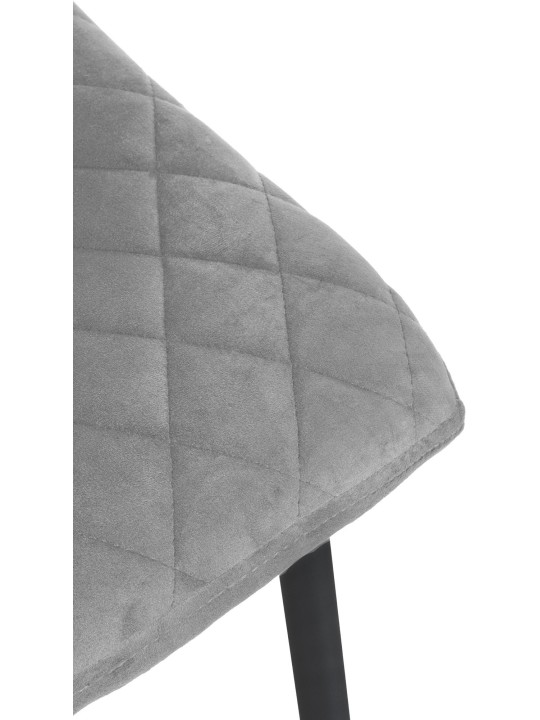 Sada 4 stoličiek Telde velvet, sivá