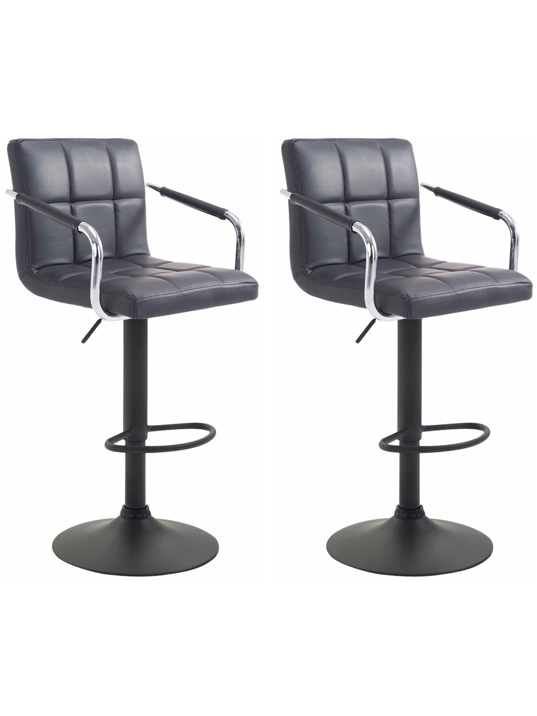 Sada 2 barových stoličiek Lucy V2, čierna