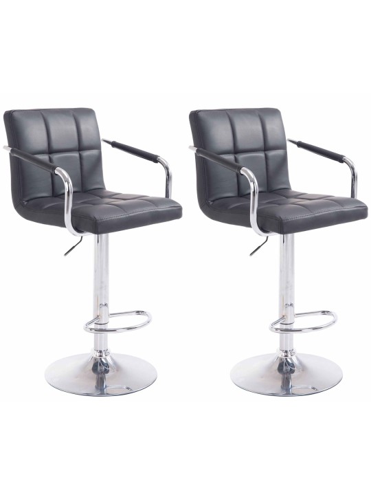 Sada 2 barových stoličiek Lucy V2 chróm, čierna