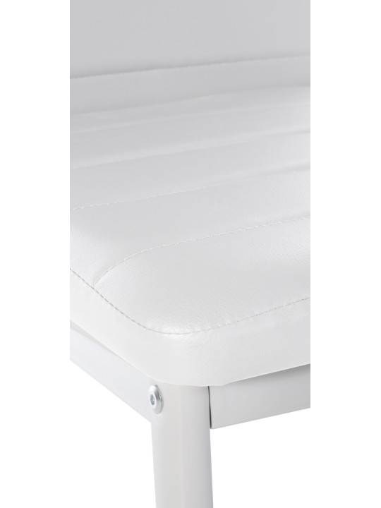 Jedálenská stolička Mayfair z umelej kože, biela