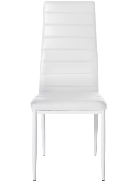 Jedálenská stolička Mayfair z umelej kože, biela