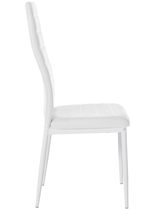 Jedálenská stolička Mayfair z umelej kože, biela