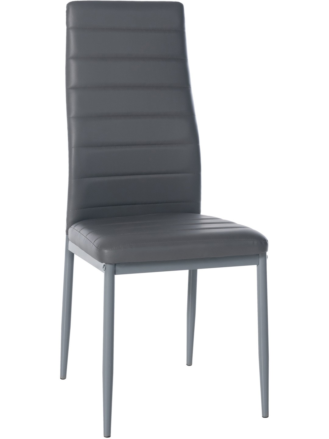 Jedálenská stolička Mayfair z umelej kože, sivá