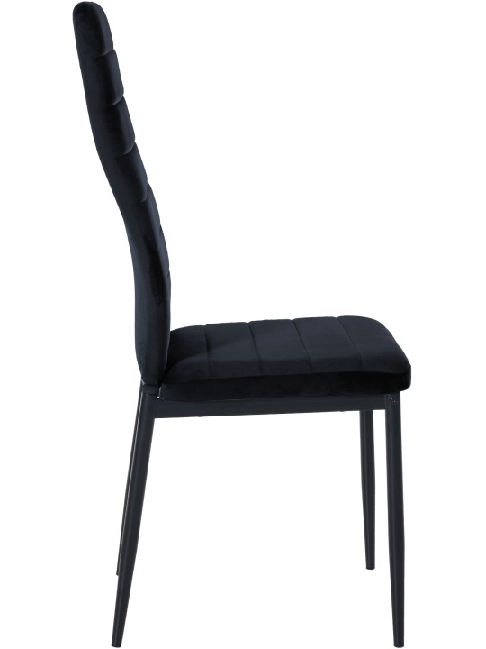 Stolička do jedálne Mayfair velvet, čierna
