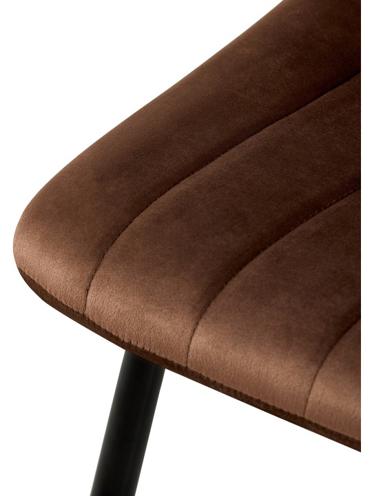 Stolička Dijon velvet, hnedá