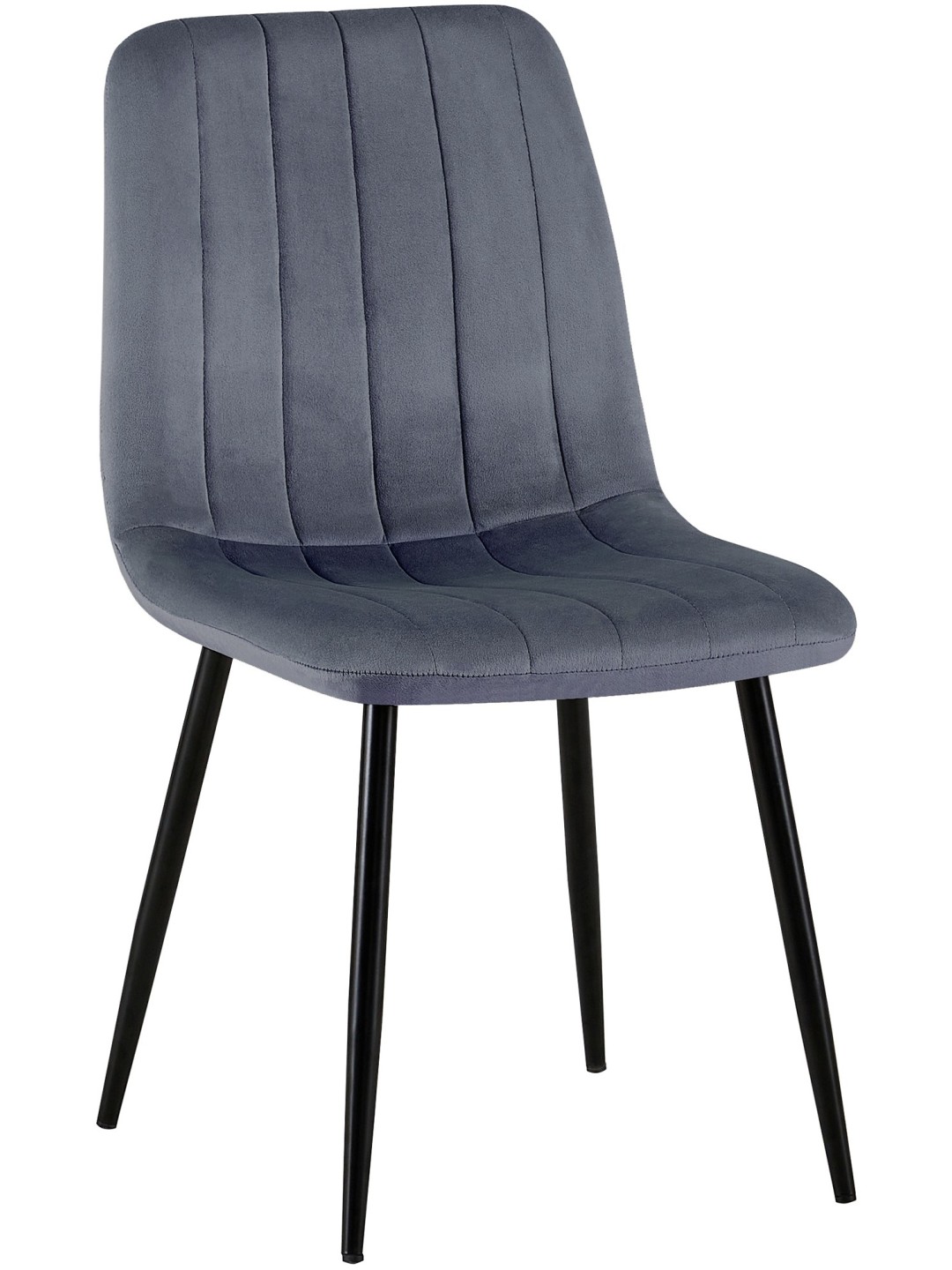 Stolička Dijon velvet, tmavosivá
