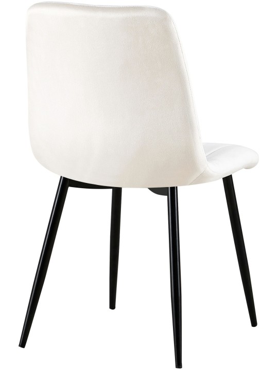 Sada 4 stoličiek Dijon velvet, krémovo biela