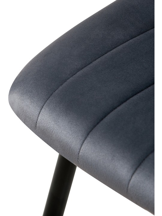Sada 4 stoličiek Dijon velvet, tmavosivá