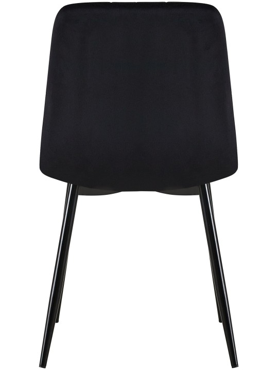 Sada 4 stoličiek Dijon velvet, čierna