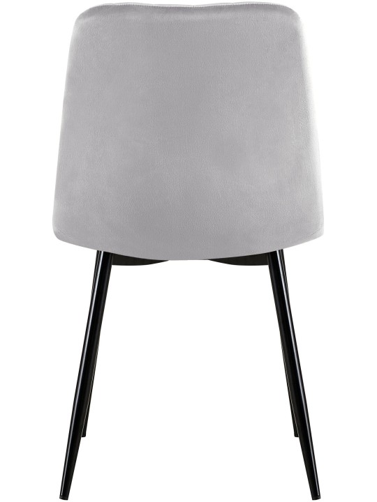 Sada 4 stoličiek Dijon velvet, sivá