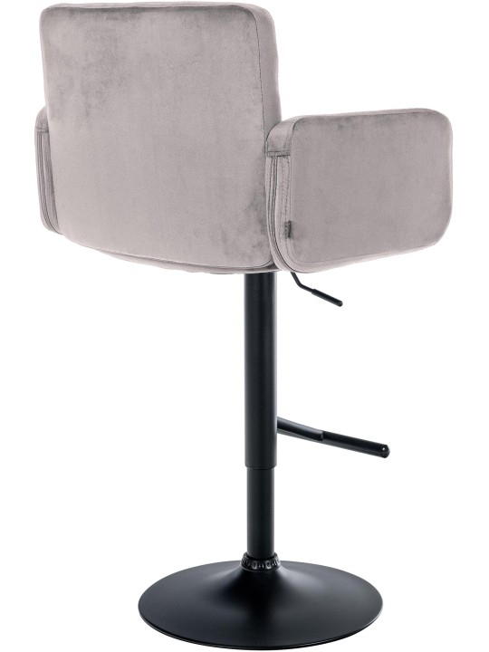 Barová stolička Los Angeles velvet, sivá