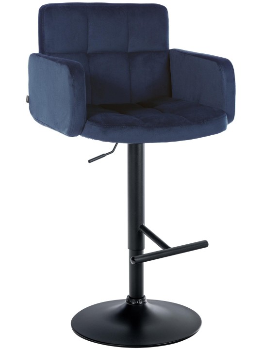 Barová stolička Los Angeles velvet, modrá