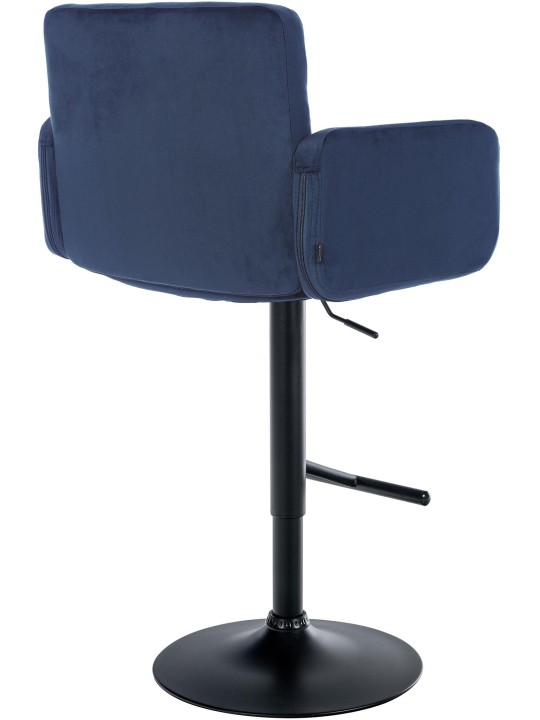 Barová stolička Los Angeles velvet, modrá