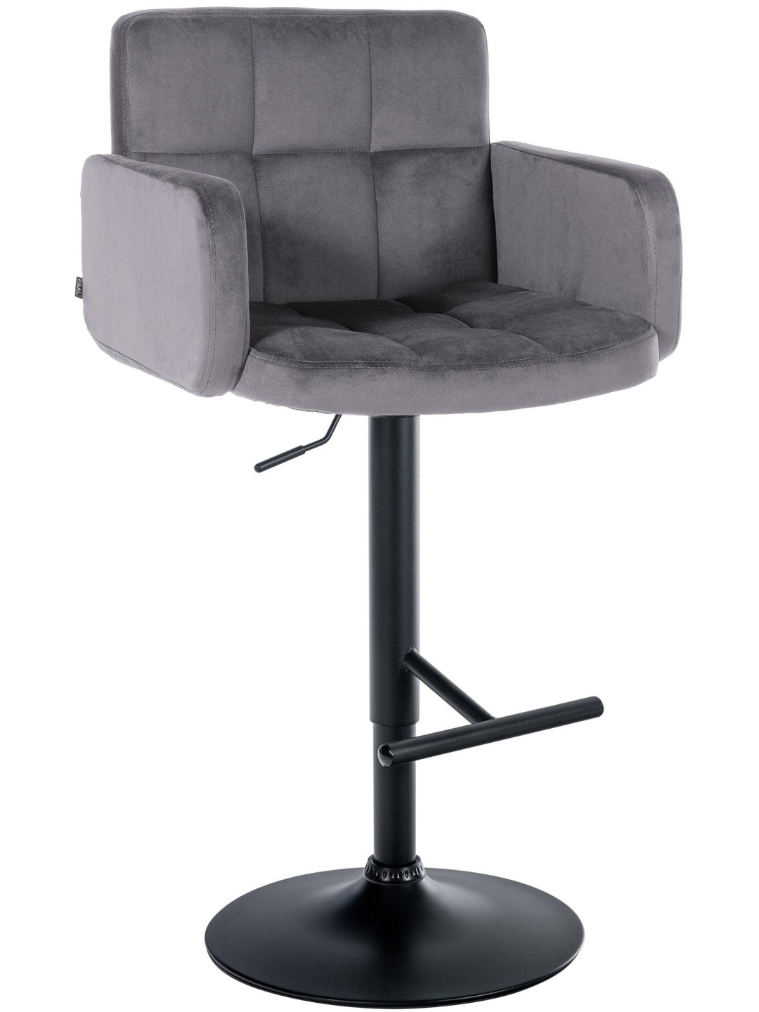 Barová stolička Los Angeles velvet, tmavosivá