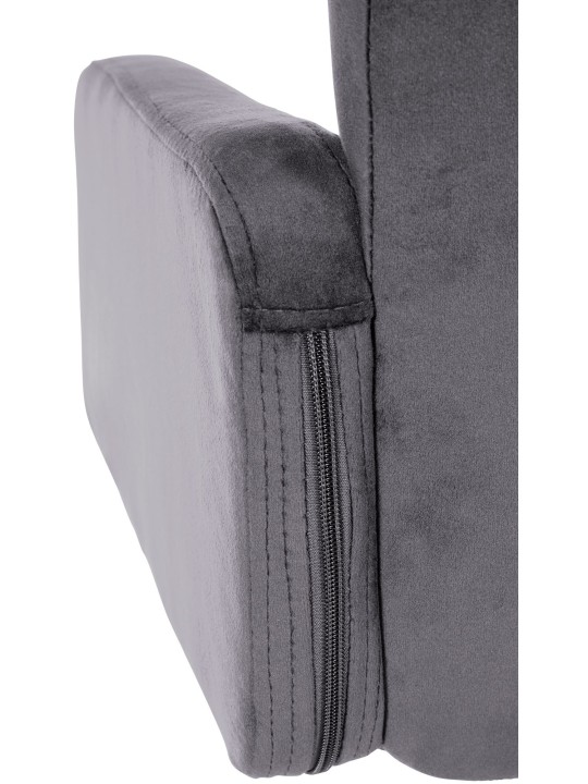 Barová stolička Los Angeles velvet, tmavosivá