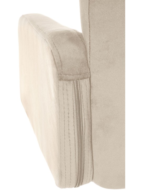 Barová stolička Los Angeles Velvet Chrome, krémová