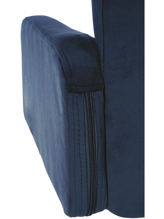 Barová stolička Los Angeles Velvet Chrome, modrá