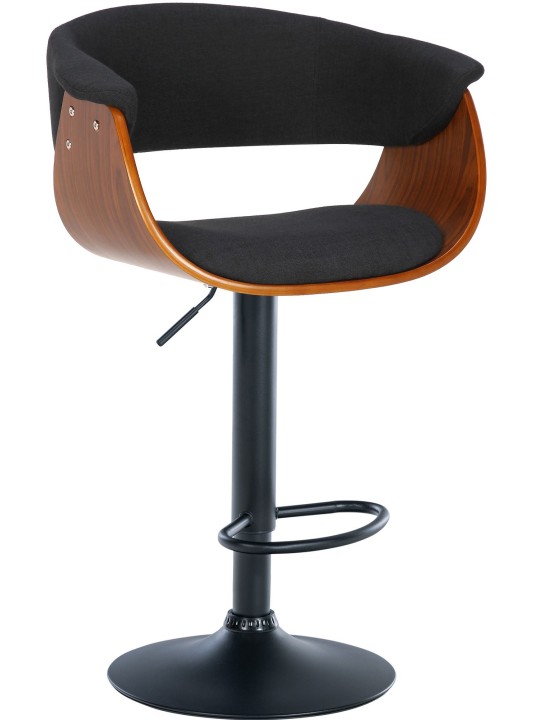 Sada 2 barových stoličiek Vestal látka, orech/čierna