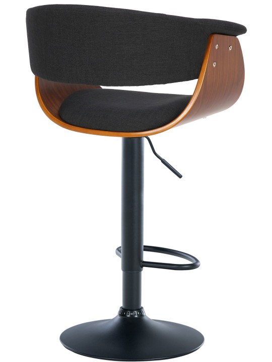 Sada 2 barových stoličiek Vestal látka, orech/čierna