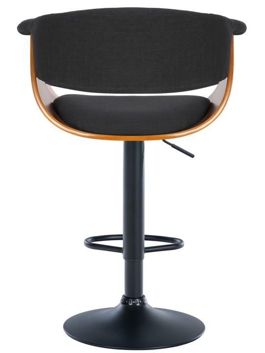 Sada 2 barových stoličiek Vestal látka, orech/čierna