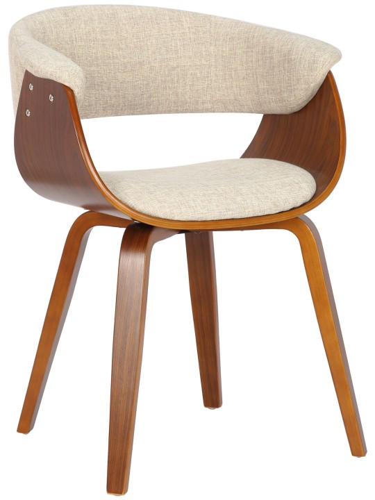 Sada 2 stoličiek látka Bruce, orech/krémová