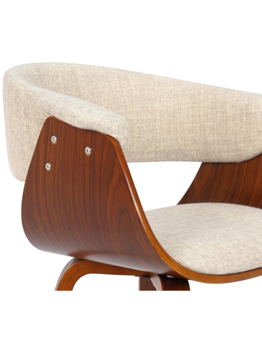 Sada 2 stoličiek látka Bruce, orech/krémová