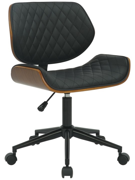 Kancelárske kreslo Harvest z umelej kože, orech/čierna