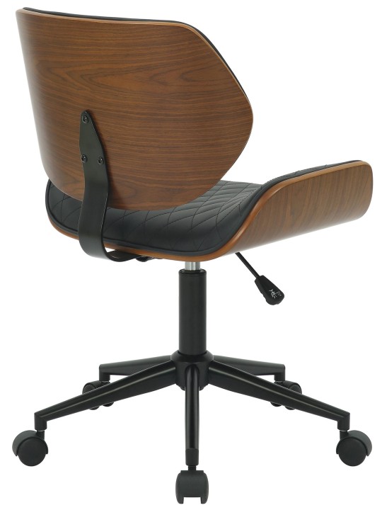 Kancelárske kreslo Harvest z umelej kože, orech/čierna