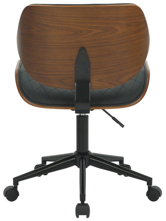 Kancelárske kreslo Harvest z umelej kože, orech/čierna