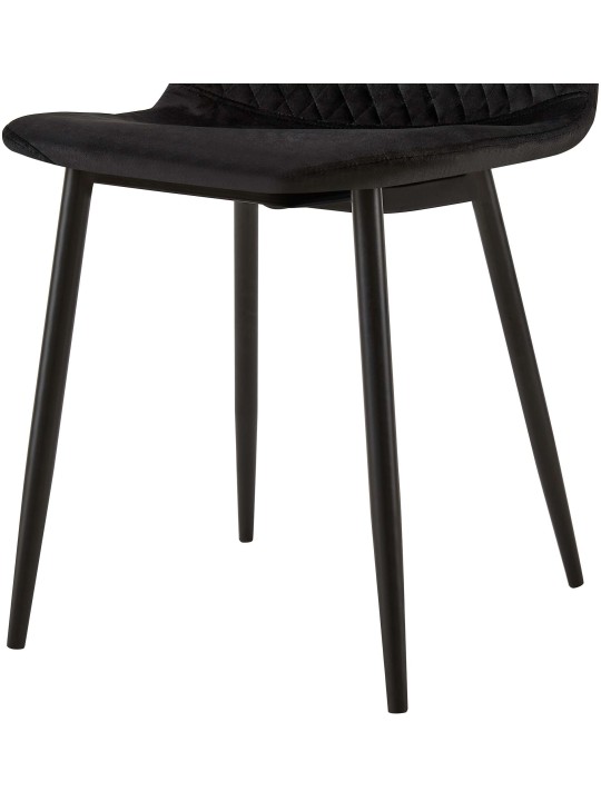 Stolička Giverny velvet, čierna
